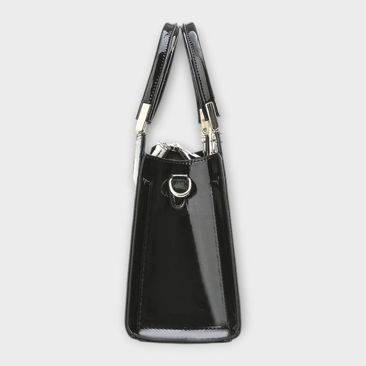 Emilie | Shiny Crocodile Leather Handbag
