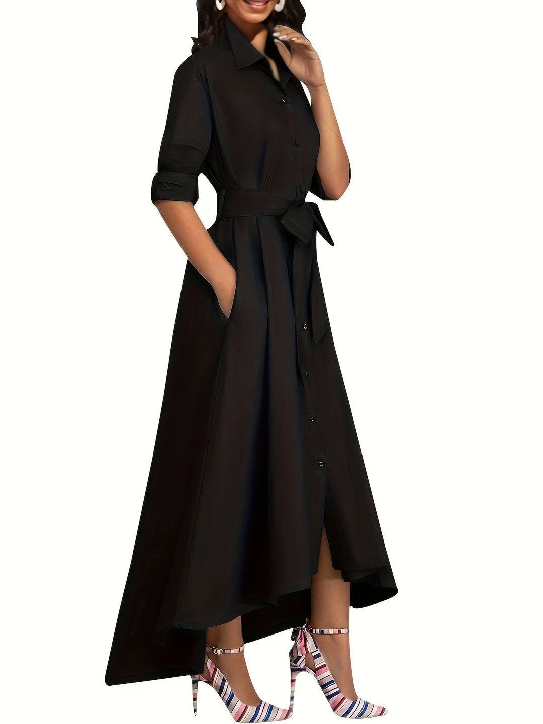 Martine | Perfect Buttoned Maxi Dress for Parties