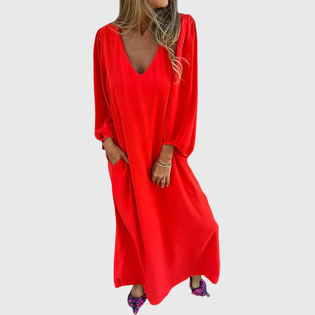 Carol | Long Boho Dress with Pockets