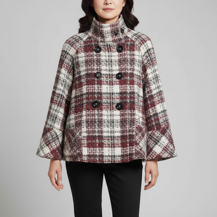 Beatrice | Check Cape Jacket