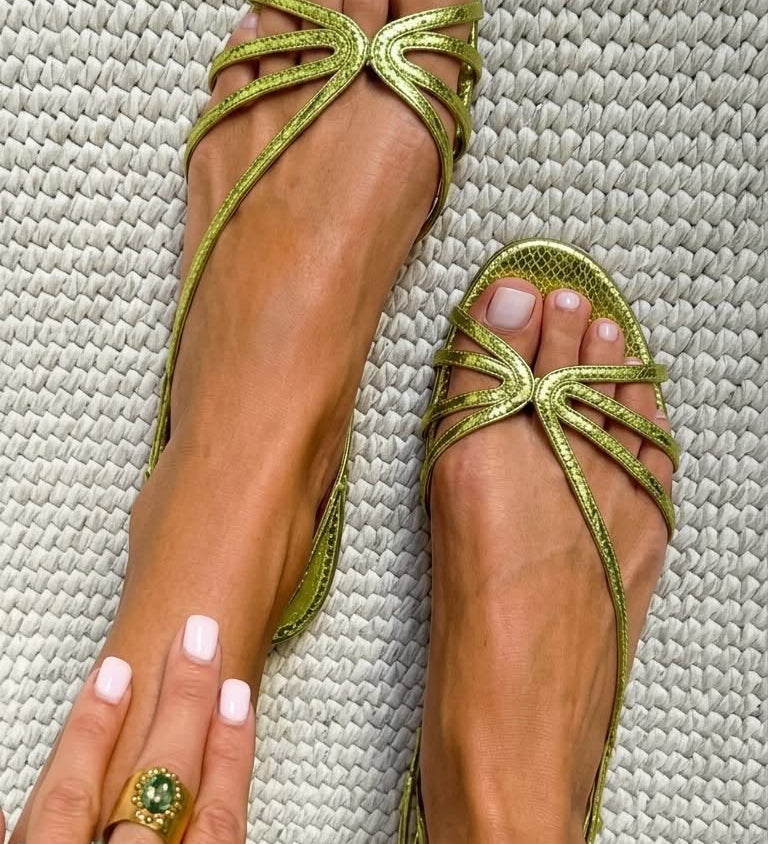 Gabija™ | Elegantiški auksiniai sandalai