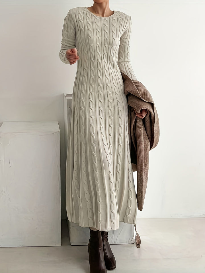Sarah | Comfortable Cable Knit Maxi Dress