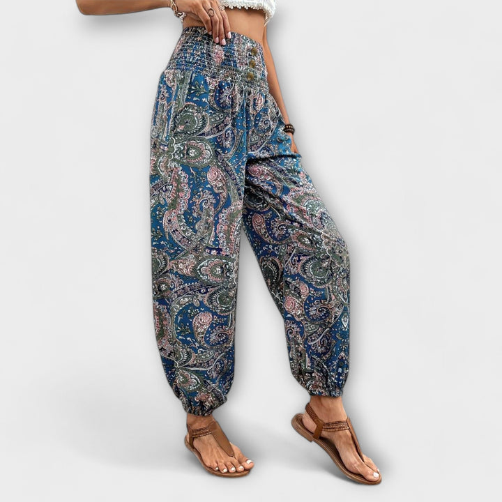 Elise | Trousers with Ethnic Graphic