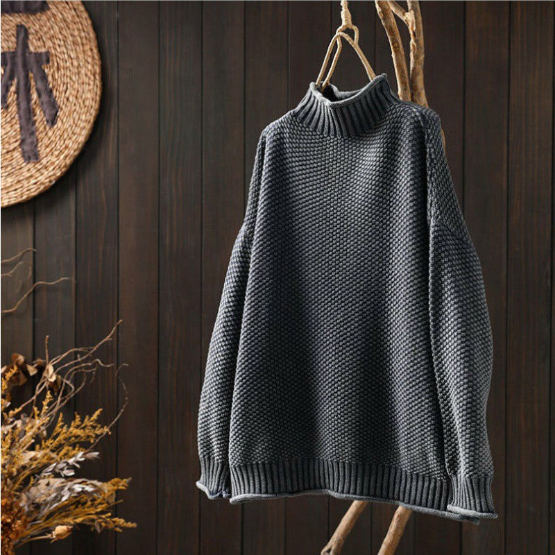 Harriet | Chunky Cable-Knit Roll Neck Jumper