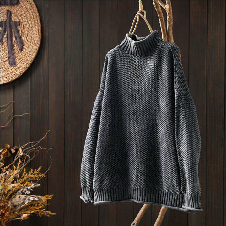 Harriet | Chunky Cable-Knit Roll Neck Jumper