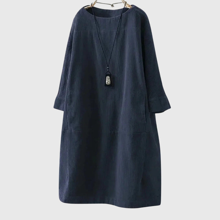 Grace | Relaxed Midi Dress in Corduroy