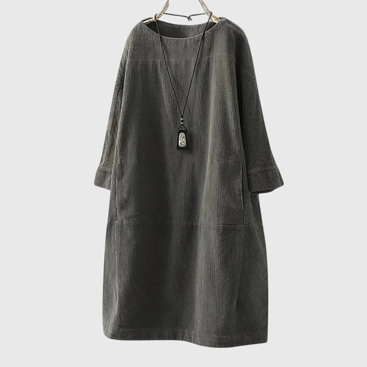 Grace | Relaxed Midi Dress in Corduroy