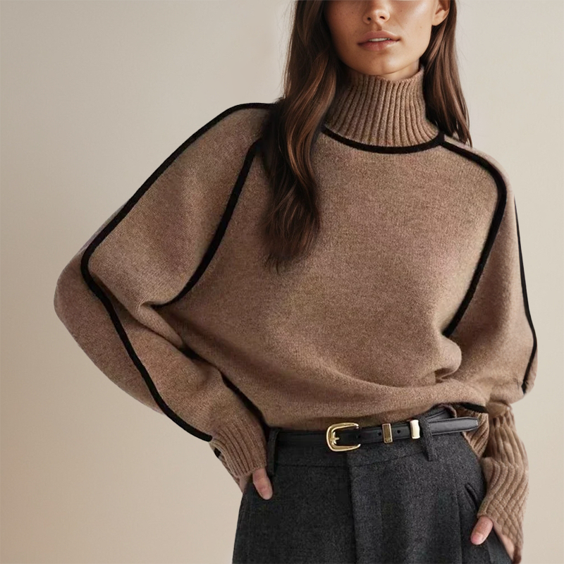 Marjorie | Ribbed Roll Neck Jumper