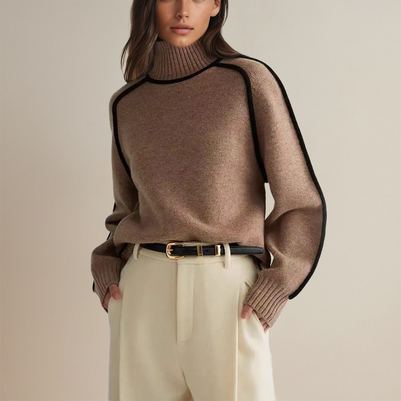 Marjorie | Ribbed Roll Neck Jumper