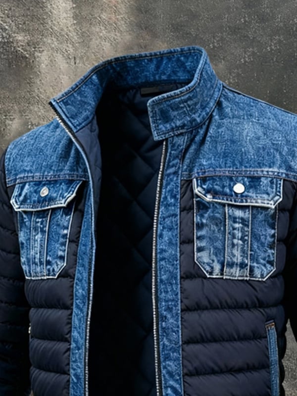 Maxime | Vintage Patchwork Denim Jacket