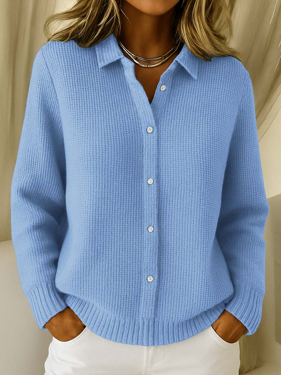 Róisín | Textured Knitted Button Cardigan