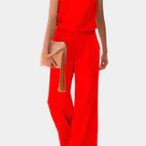 Moteriška Be Rankovių Jumpsuit