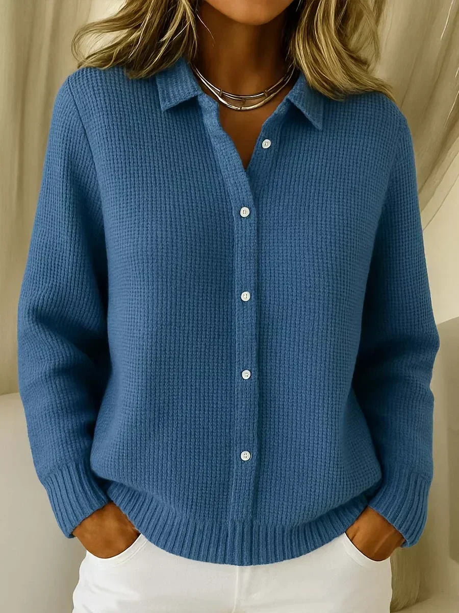 Róisín | Textured Knitted Button Cardigan