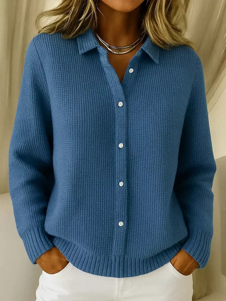 Róisín | Textured Knitted Button Cardigan