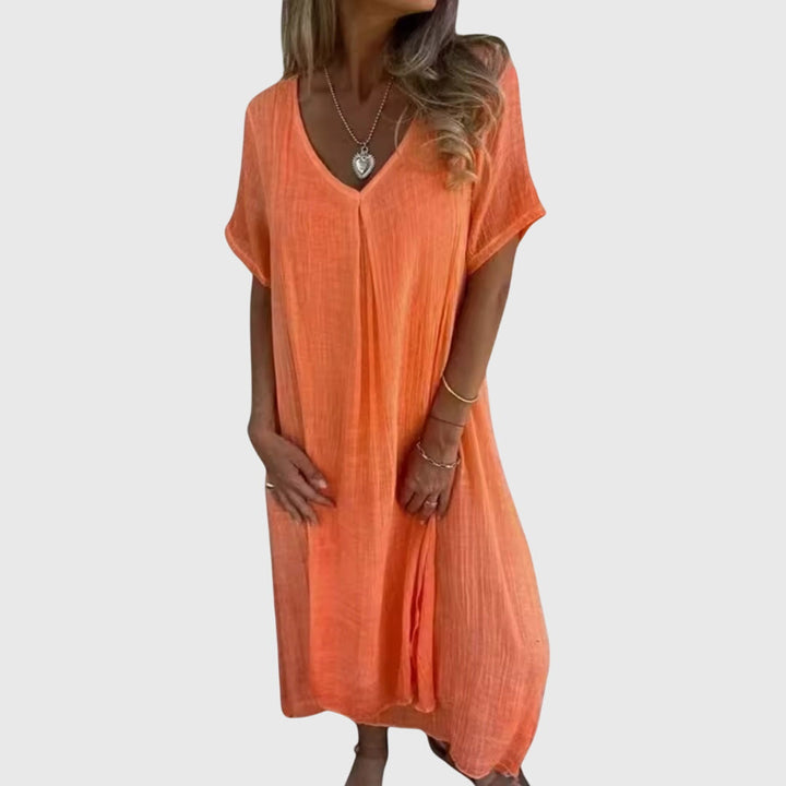Fiona | Light and Elegant V-Neck Dress