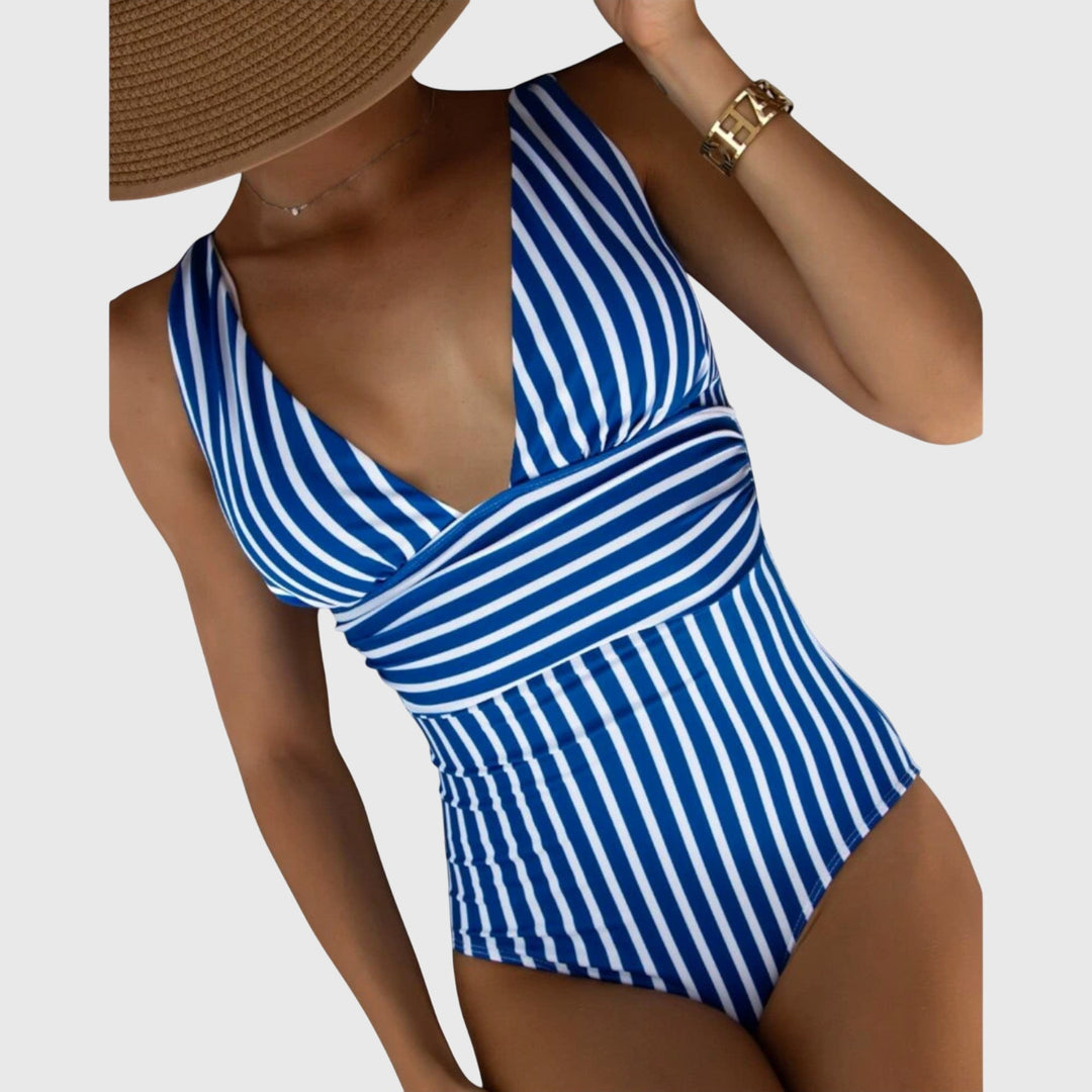 Sidonie | Striped One-Piece Swimsuit with Support