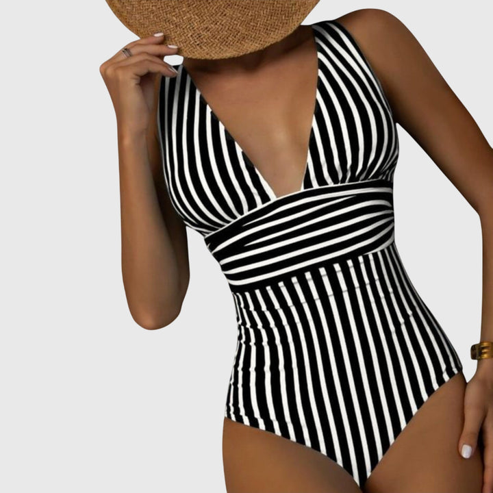 Sidonie | Striped One-Piece Swimsuit with Support