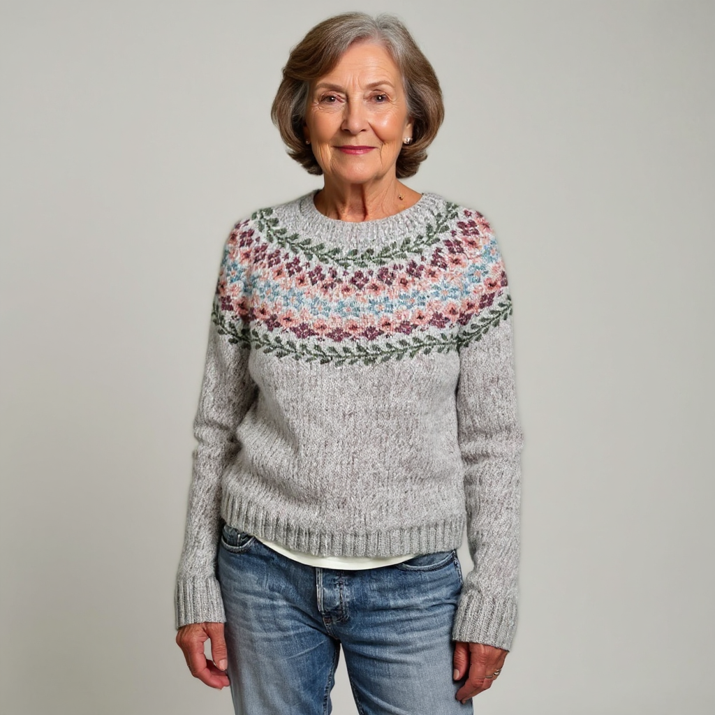 Florence | Fair Isle Floral Yoke Jumper