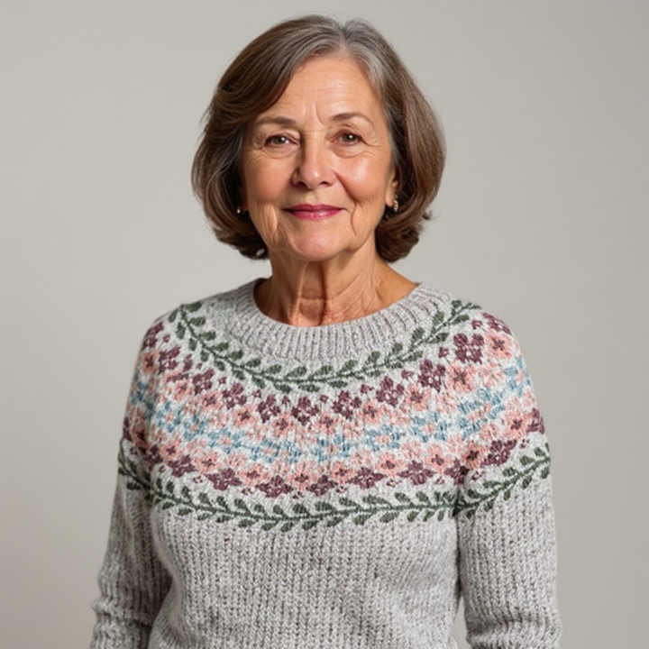 Florence | Fair Isle Floral Yoke Jumper