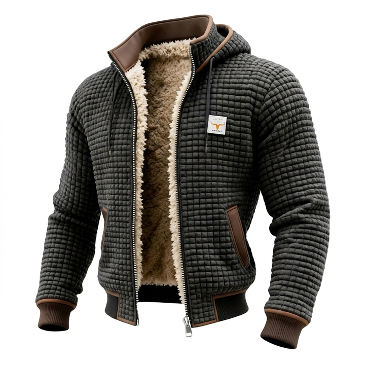 Henrik | Hooded Jacket in Waffle Knit with Lining