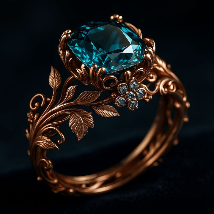 Natural Green Crystal Ring