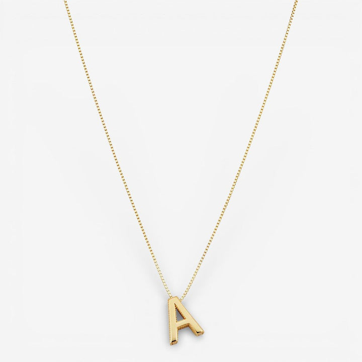 Initial necklace in love letters