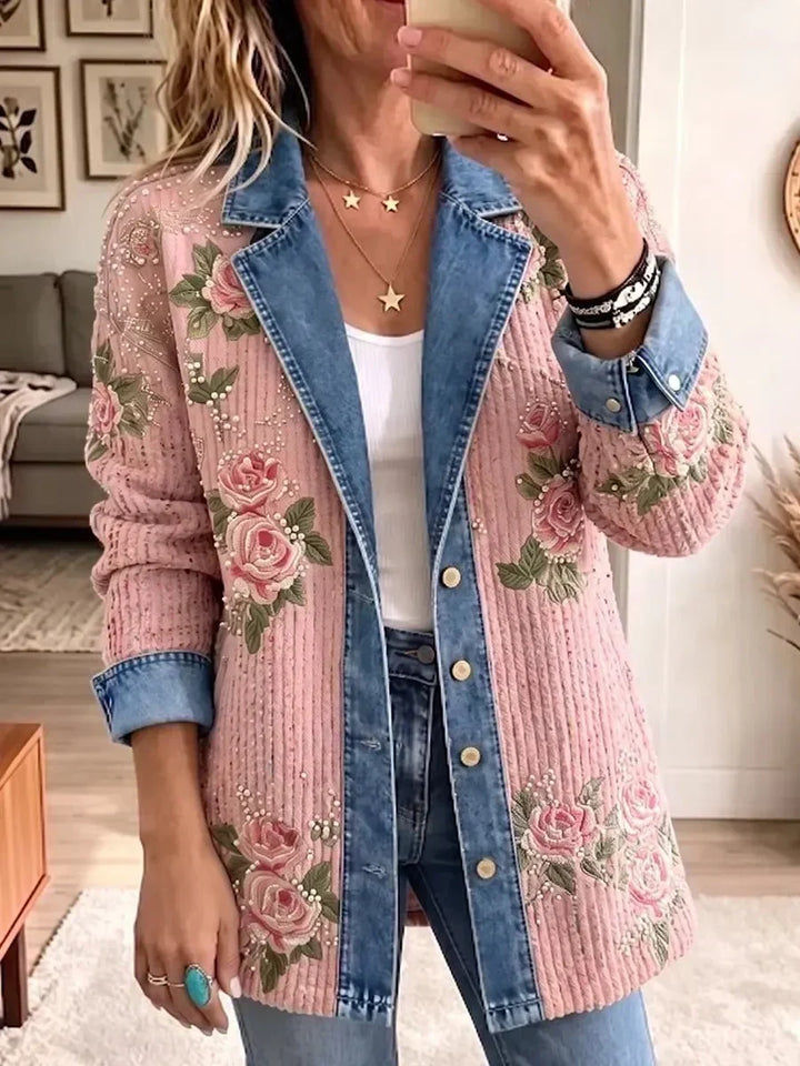 Blathnaid | Vintage Jeans Blazer with Patchwork