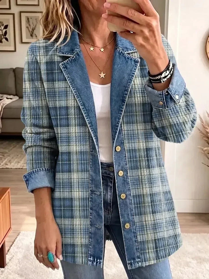 Keelin | Retro Denim Jacket with Art Print