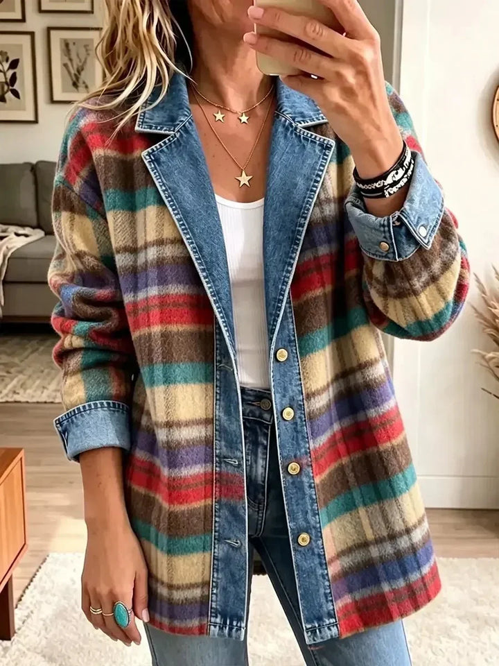 Bronagh | Vintage Denim Jacket with Patchwork