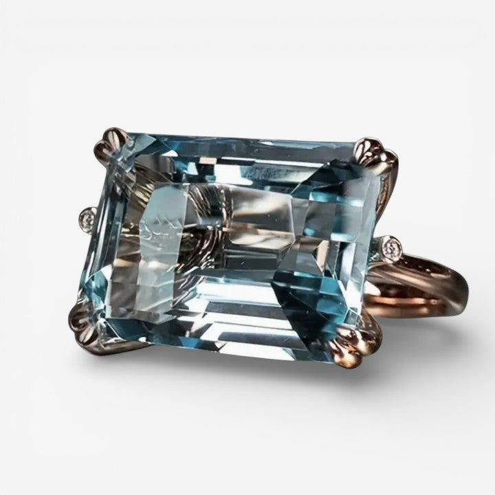 Vintage Blue Zirconia Ring