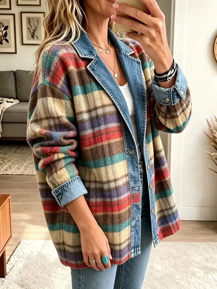 Bronagh | Vintage Denim Jacket with Patchwork
