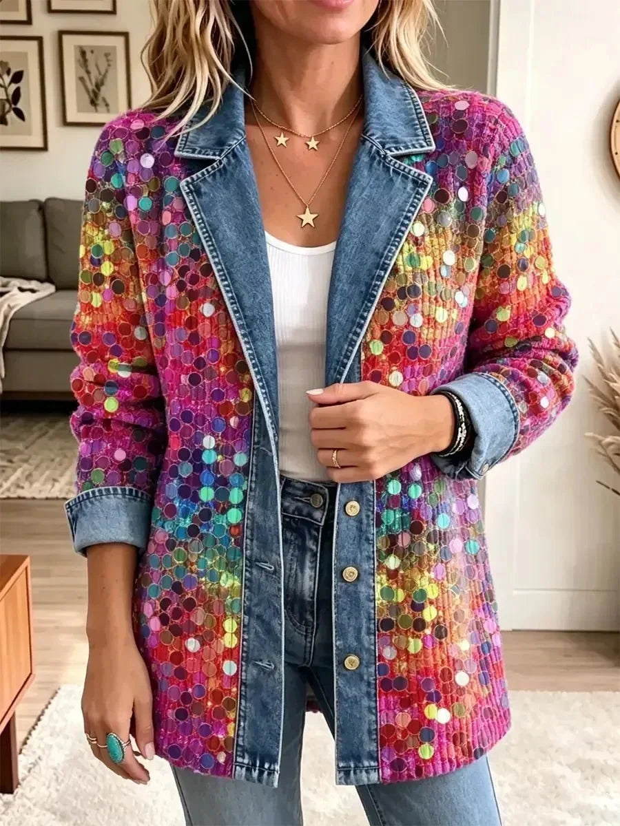 Emer | Expressive Jacket with Sequin Pattern
