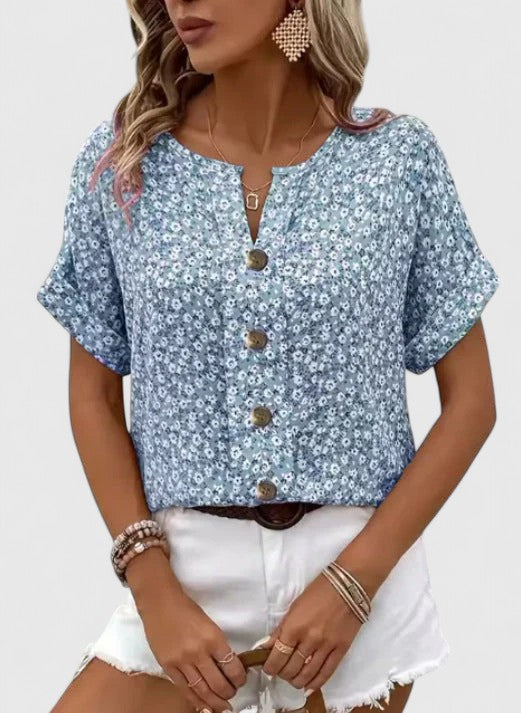 Isabelle | Elegant Floral Summer Top
