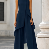 Martyna™ | Elegantiškas jumpsuit plačiomis kelnėmis ir aukšta apykakle