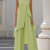 Martyna™ | Elegantiškas jumpsuit plačiomis kelnėmis ir aukšta apykakle