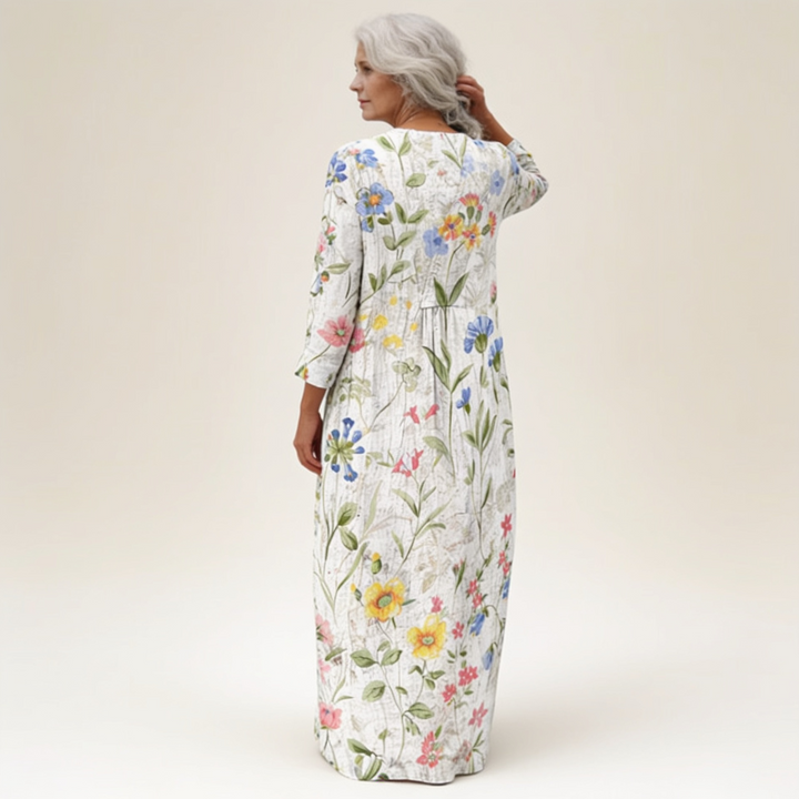 Eva - Flattering Printed Summer Dress