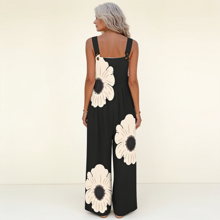 Amandine | elongated bohemian flower contrast