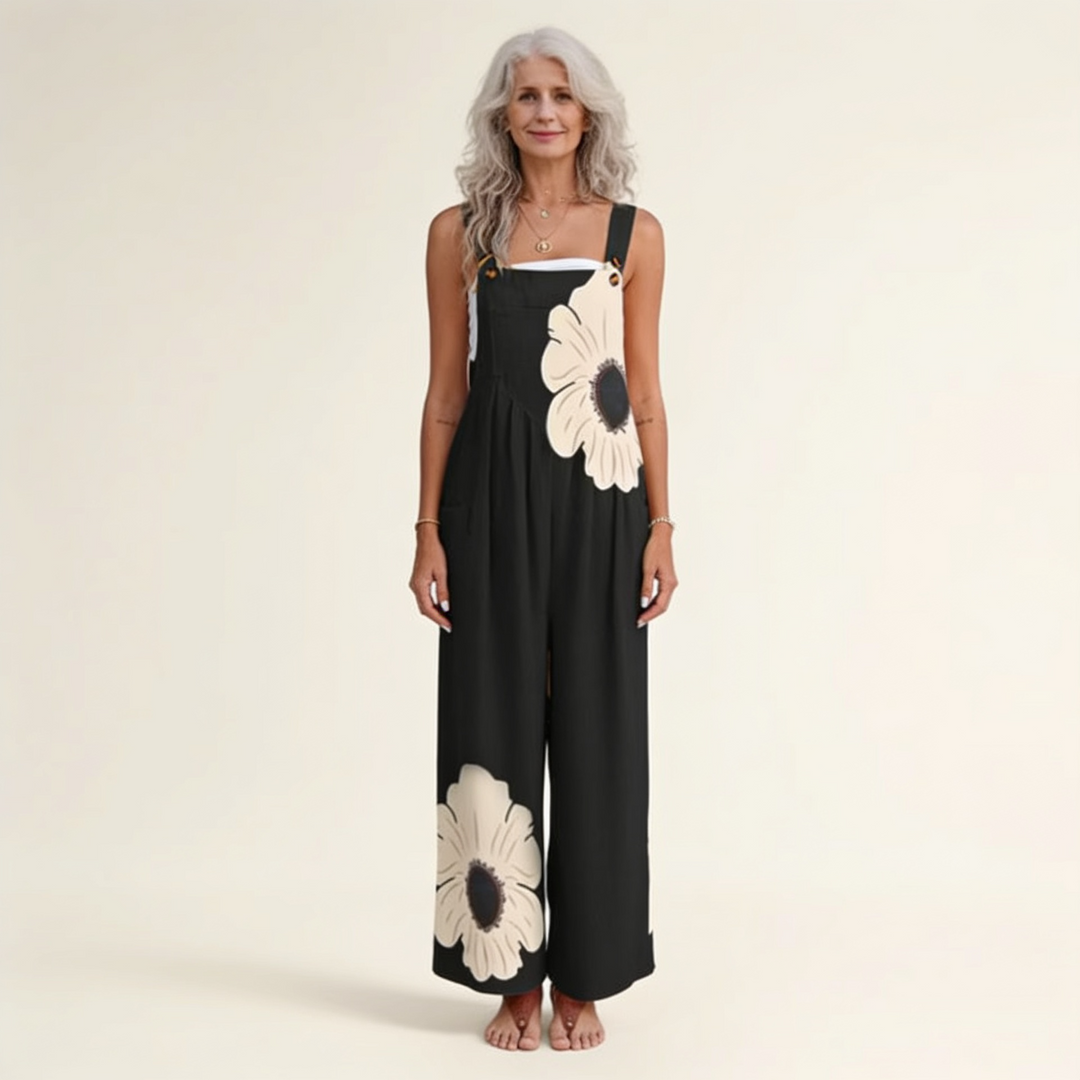 Amandine | elongated bohemian flower contrast
