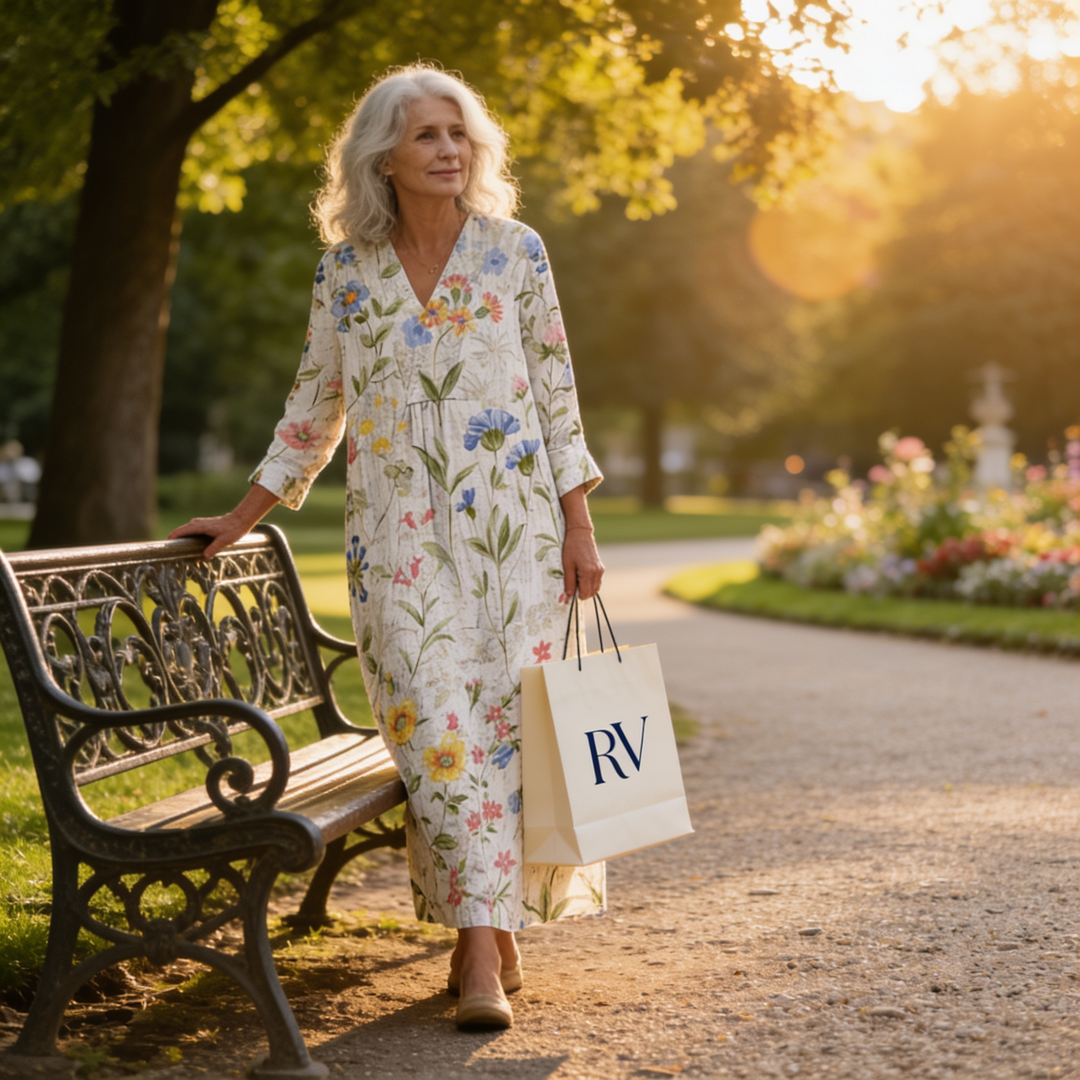 Eva - Flattering Printed Summer Dress