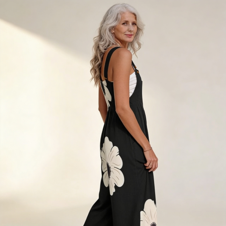 Amandine | elongated bohemian flower contrast