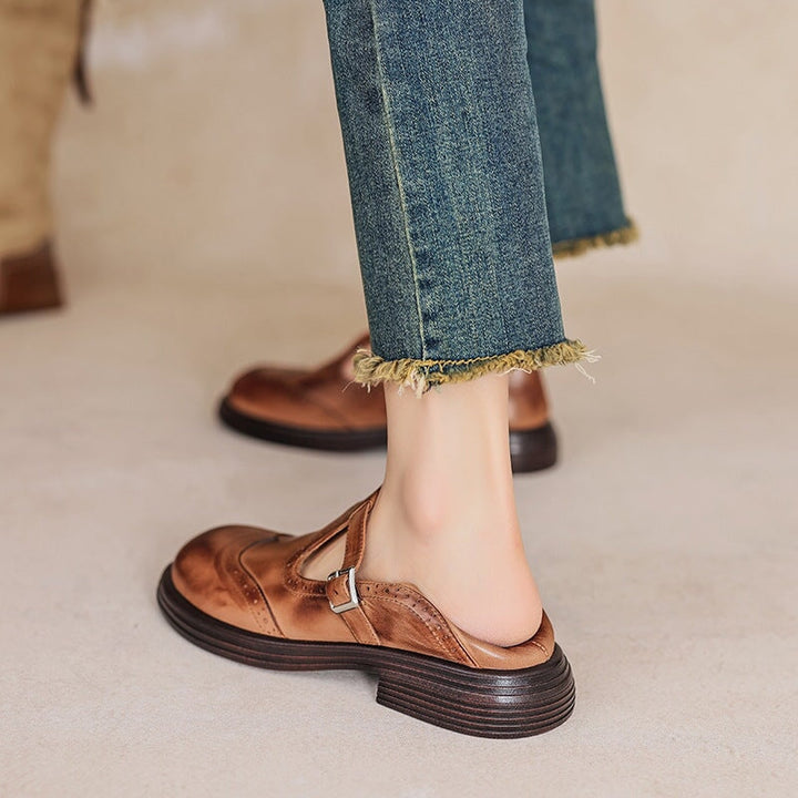 Elise | Leather Mary Janes