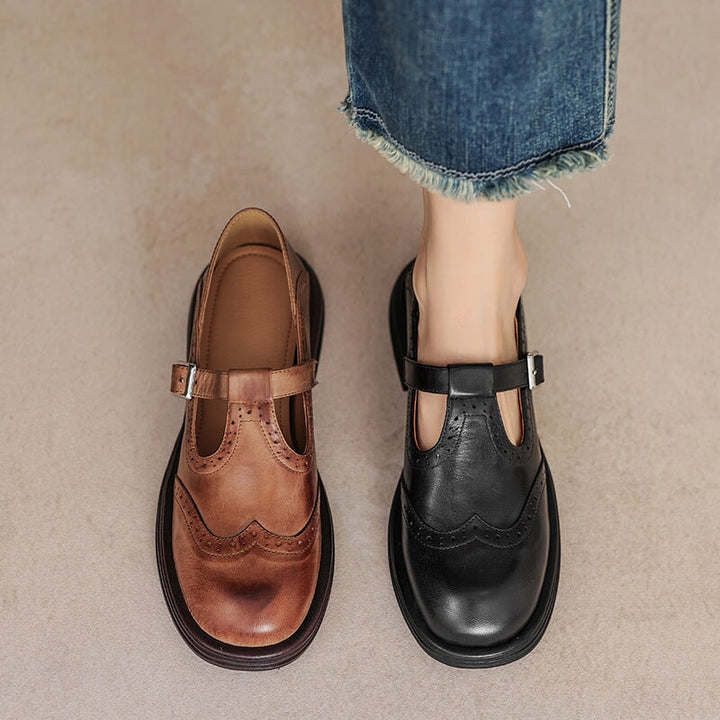 Elise | Leather Mary Janes