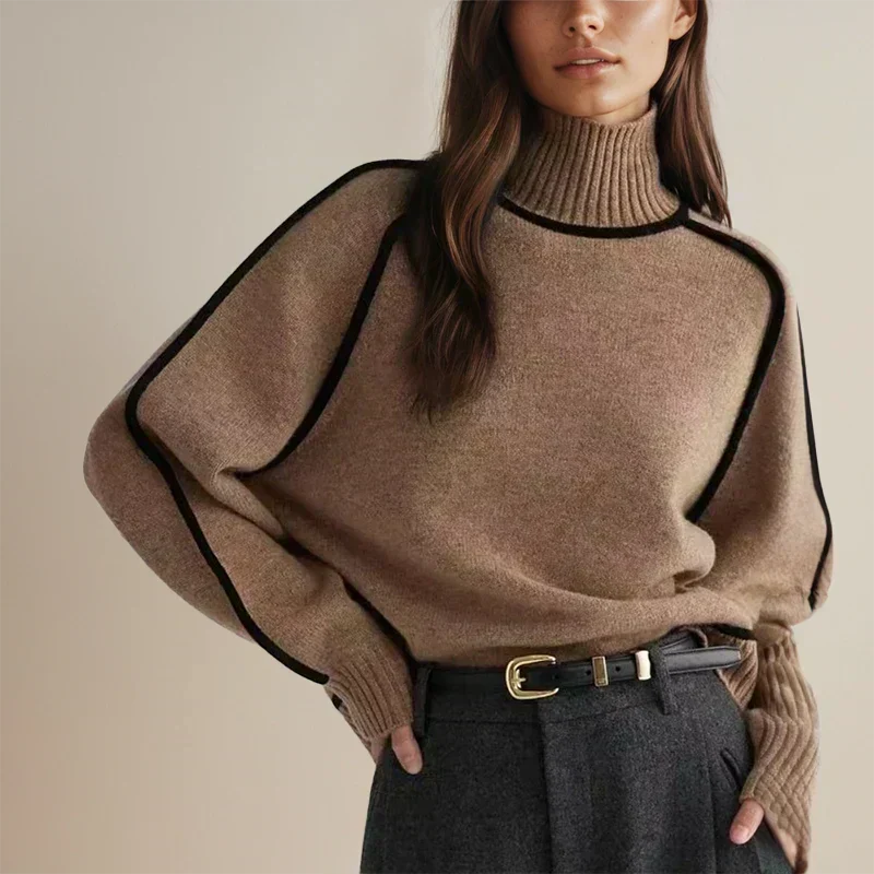 Edith | Roll Neck Cotton-Blend Pullover
