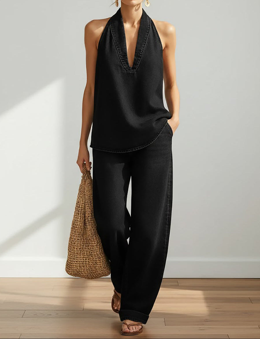 Adrienne | Vintage Denim Two-Piece Set