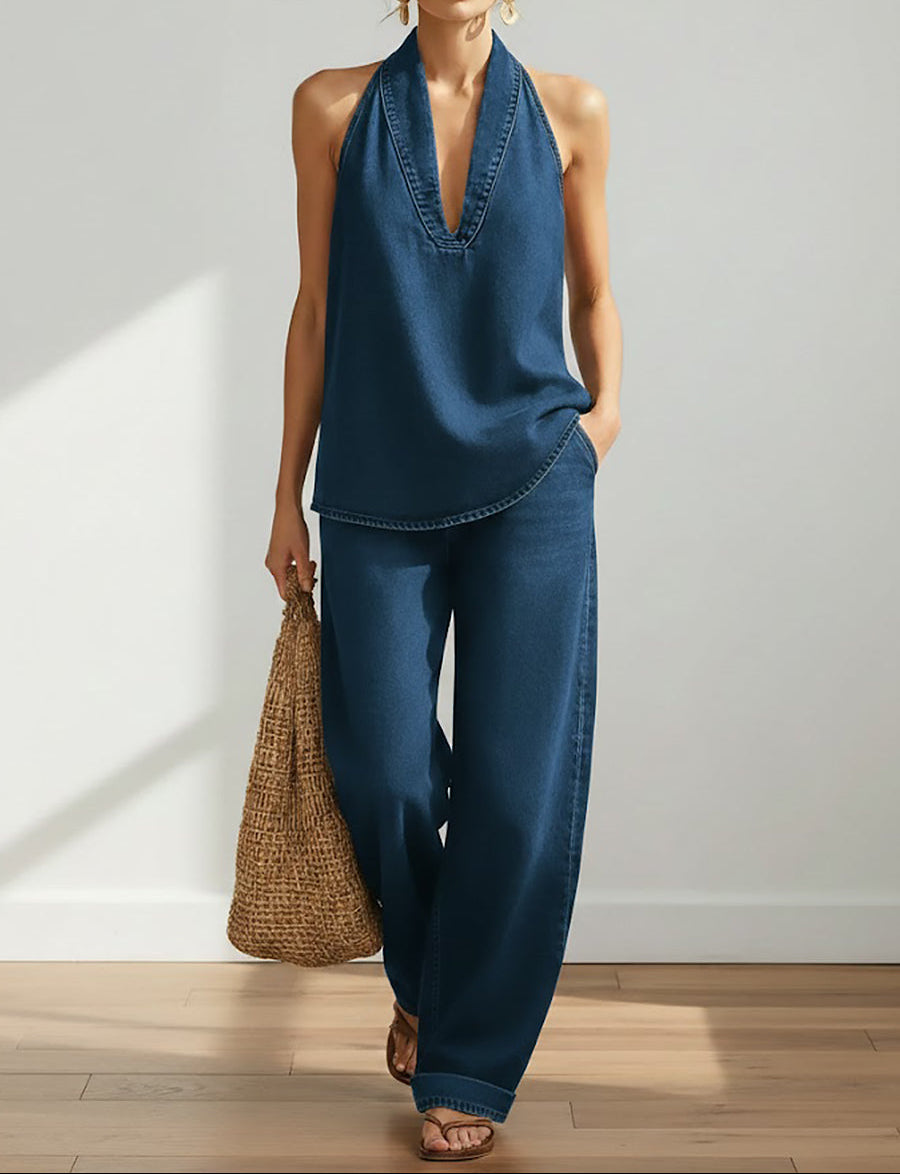 Adrienne | Vintage Denim Two-Piece Set
