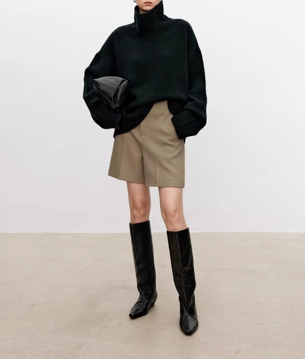 Beatrice | Cable Knit Roll Neck Jumper