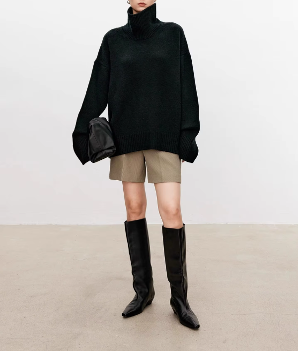 Beatrice | Cable Knit Roll Neck Jumper