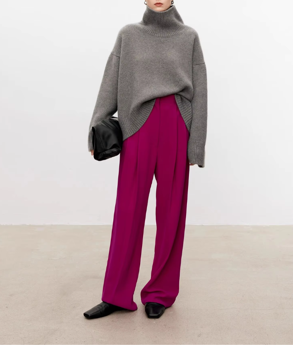 Beatrice | Cable Knit Roll Neck Jumper
