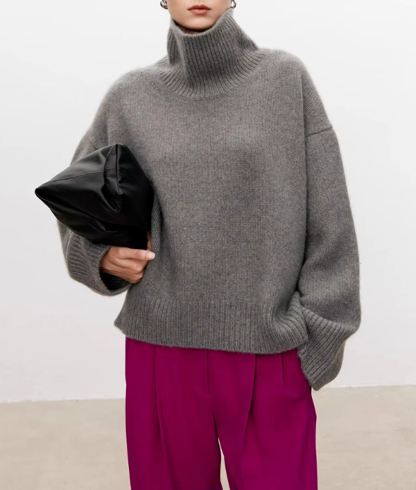 Beatrice | Cable Knit Roll Neck Jumper
