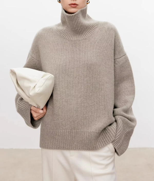 Beatrice | Cable Knit Roll Neck Jumper